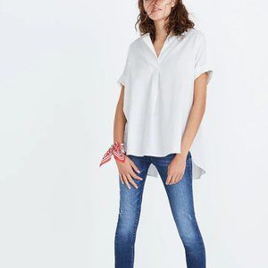 MadewellCourier Button-Back Shirt in Pure White